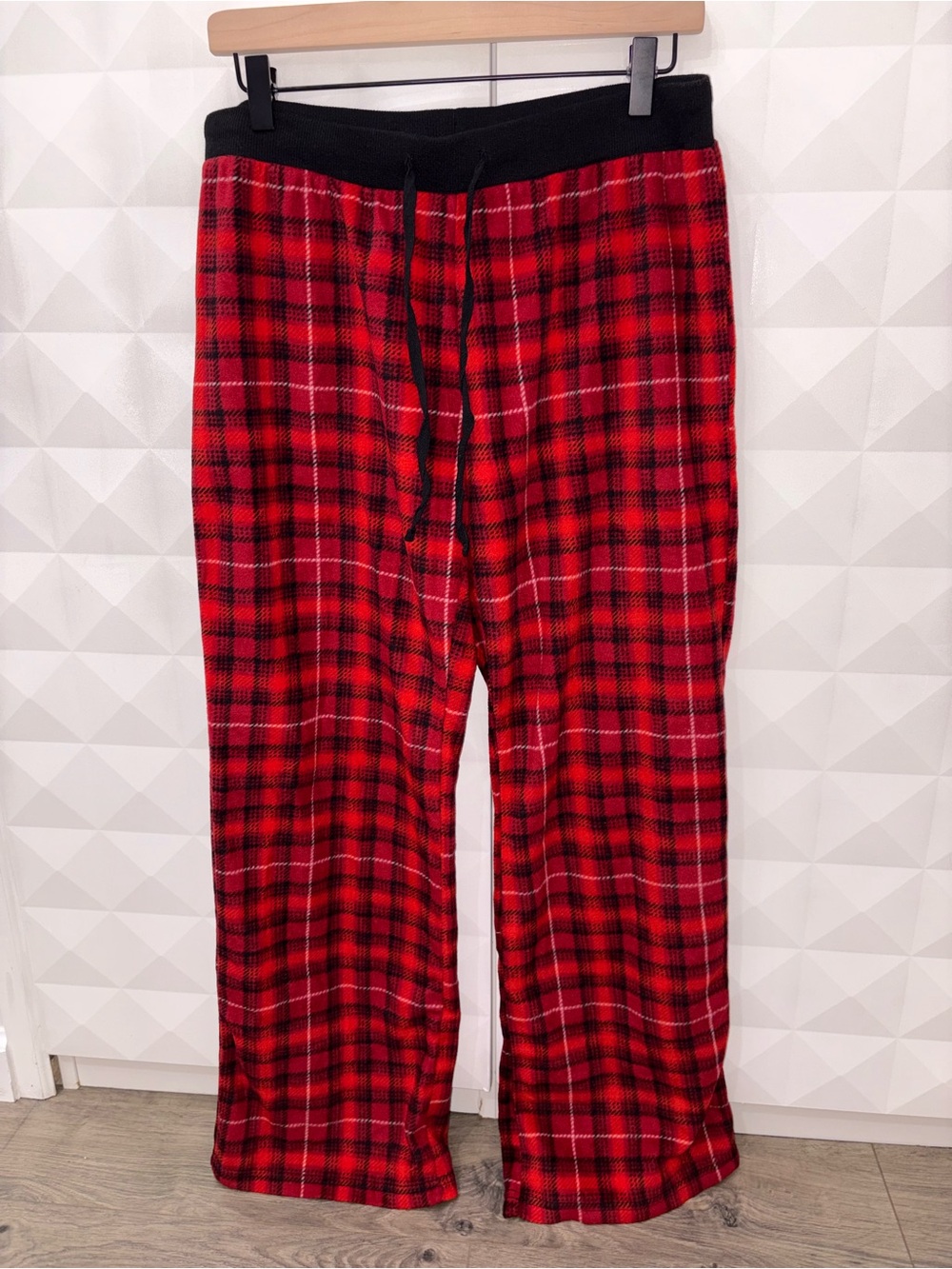 Red Plaid pajama Pants with Black Waistband❤️